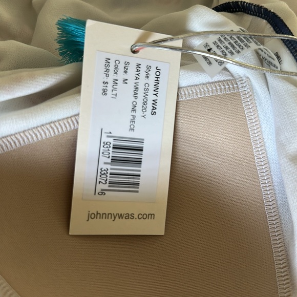 Johnny Was One-piece Swimsuit, Maya wrap in a floral pattern - Picture 9 of 10